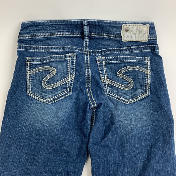 Silver Jeans Suki Capri Crop Size 28 Medium wash denim Stretch Designer - Picture 3 of 14